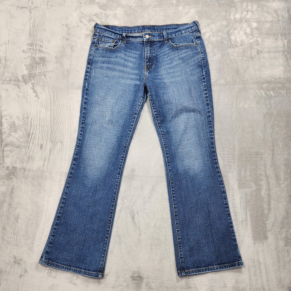 Vintage Levi's Jeans Women 14 Blue Mid Rise Bootcut Stretch Denim Western Casual